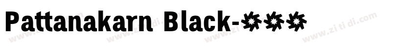 Pattanakarn Black字体转换